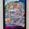 arte expandida 9 parceiros iniciais pokemon quadro com moldura de madeira