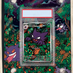 arte expandida tcg Haunter promo moldura acrilica exposicao carta Pokemon graduada