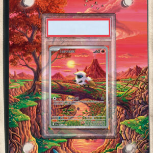 arte expandida tcg Larvesta (099/086) moldura acrilica exposicao carta Pokemon graduada