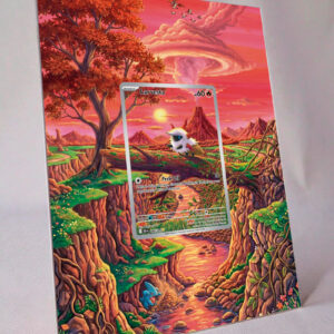 arte expandida tcg Larvesta (099/086) moldura acrilica exposicao carta Pokemon