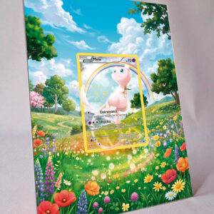 arte expandida tcg Mew (110/211) moldura acrilica exposicao carta Pokemon