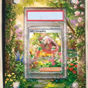 arte expandida tcg Tranquilidade do AZ (120/086) moldura acrilica exposicao carta Pokemon graduada