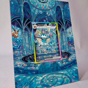 arte expandida tcg Vaporeon ex (149/131) moldura acrilica exposicao carta Pokemon