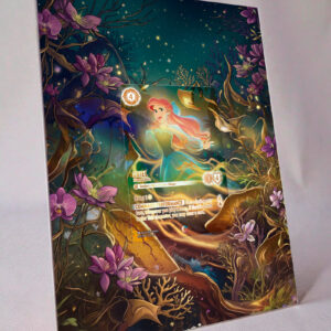 arte expandida tcg Ariel - Ethereal Voice (Iconic) moldura acrilica exposicao carta Lorcana