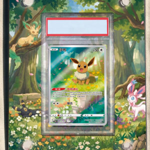 arte expandida tcg Eevee (0115-15/140) moldura acrilica exposicao carta Pokemon graduada
