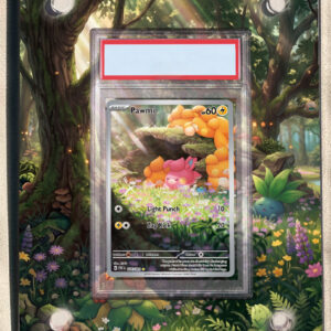 arte expandida tcg Pawmi (226/091) moldura acrilica exposicao carta Pokemon graduada