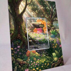 arte expandida tcg Pawmi (226/091) moldura acrilica exposicao carta Pokemon