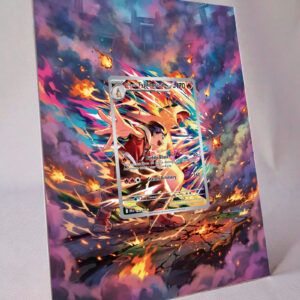 arte expandida tcg Typhlosion do Ethan (190/182) moldura acrilica exposicao carta Pokemon