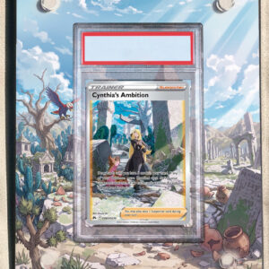 arte expandida tcg Ambição da Cíntia (60/70) moldura acrilica exposicao carta Pokemon graduada