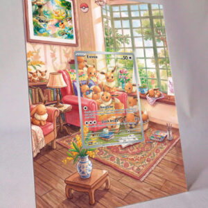 arte expandida tcg Eevee (188/167) moldura acrilica exposicao carta Pokemon