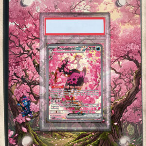 arte expandida tcg Fezandipiti ex (288/217) moldura acrilica exposicao carta Pokemon graduada