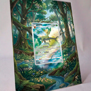 arte expandida tcg Leafeon 715 moldura acrilica exposicao carta Pokemon