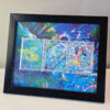 arte expandida mega greninja ex frogadier e froakie quadro triplo com moldura de madeira