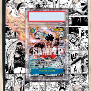 arte expandida tcg Monkey.D.Luffy Manga moldura acrilica exposicao carta OnePiece graduada