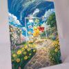arte expandida tcg Pikachu (SV027) moldura acrilica exposicao carta Pokemon