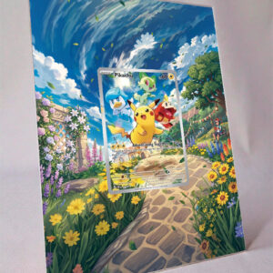 arte expandida tcg Pikachu (SV027) moldura acrilica exposicao carta Pokemon