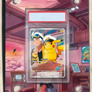 arte expandida tcg Captain Pikachu (0709/09) moldura acrilica exposicao carta Pokemon graduada