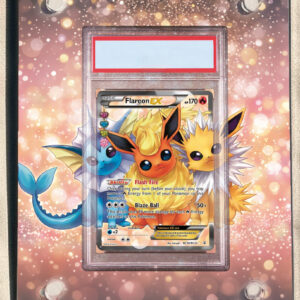 arte expandida tcg Flareon-EX (RC28/RC32) moldura acrilica exposicao carta Pokemon graduada