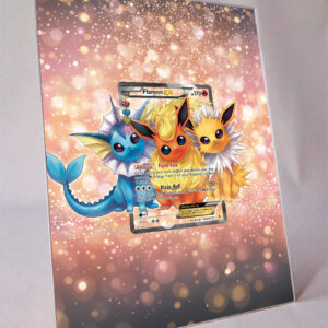 arte expandida tcg Flareon-EX (RC28/RC32) moldura acrilica exposicao carta Pokemon
