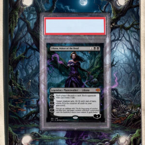 arte expandida tcg Liliana, Waker of the Dead moldura acrilica exposicao carta Magic graduada