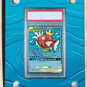 arte expandida tcg Magikarp e Wailord-GX (161/181) moldura acrilica exposicao carta Pokemon graduada