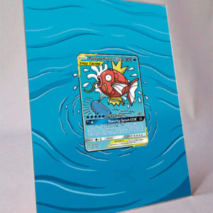 arte expandida tcg Magikarp e Wailord-GX (161/181) moldura acrilica exposicao carta Pokemon
