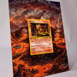 arte expandida tcg Magmar (039/62) moldura acrilica exposicao carta Pokemon