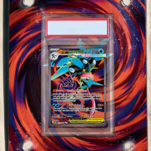 arte expandida tcg Mega Greninja ex (100/086) moldura acrilica exposicao carta Pokemon graduada