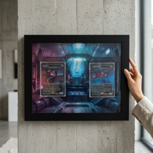 arte expandida Optimus Prime e Megatron em quadro duplo Transformers
