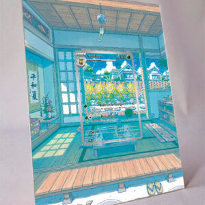 arte expandida tcg Sunflora (169/167) moldura acrilica exposicao carta Pokemon