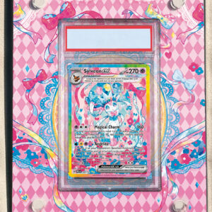 arte expandida tcg Sylveon ex (156/131) moldura acrilica exposicao carta Pokemon graduada