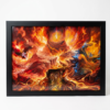 quadro mosaico dourado com Arceus Dialga Palkia e Giratina V-ASTRO