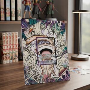 arte expandida tcg Monkey.D.Luffy one_op09_op09-061 moldura acrilica exposicao carta OnePiece
