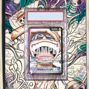 arte expandida tcg Monkey.D.Luffy one_op09_op09-061 moldura acrilica exposicao carta OnePiece graduada