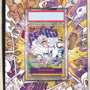 arte expandida tcg Monkey.D.Luffy one_op05_op05-119 moldura acrilica exposicao carta OnePiece graduada