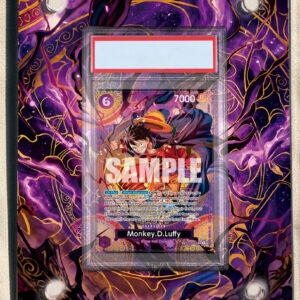 arte expandida tcg Monkey.D.Luffy one_op15_st26-005 moldura acrilica exposicao carta OnePiece graduada