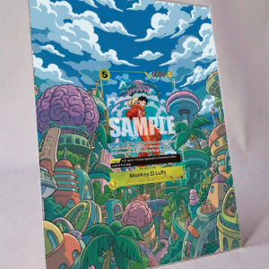 arte expandida tcg Monkey.D.Luffy op07-109 moldura acrilica exposicao carta OnePiece