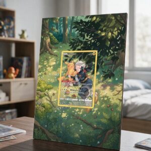 arte expandida tcg Pikachu (TG05/TG30) moldura acrilica exposicao carta Pokemon