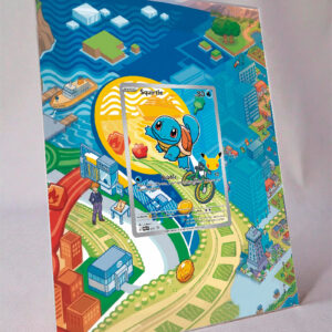arte expandida tcg Squirtle 39 moldura acrilica exposicao carta Pokemon