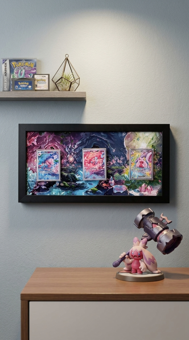 Arte Expandida de Tinkatink, Tinkatuff e Tinkaton ex em caverna de diamantes